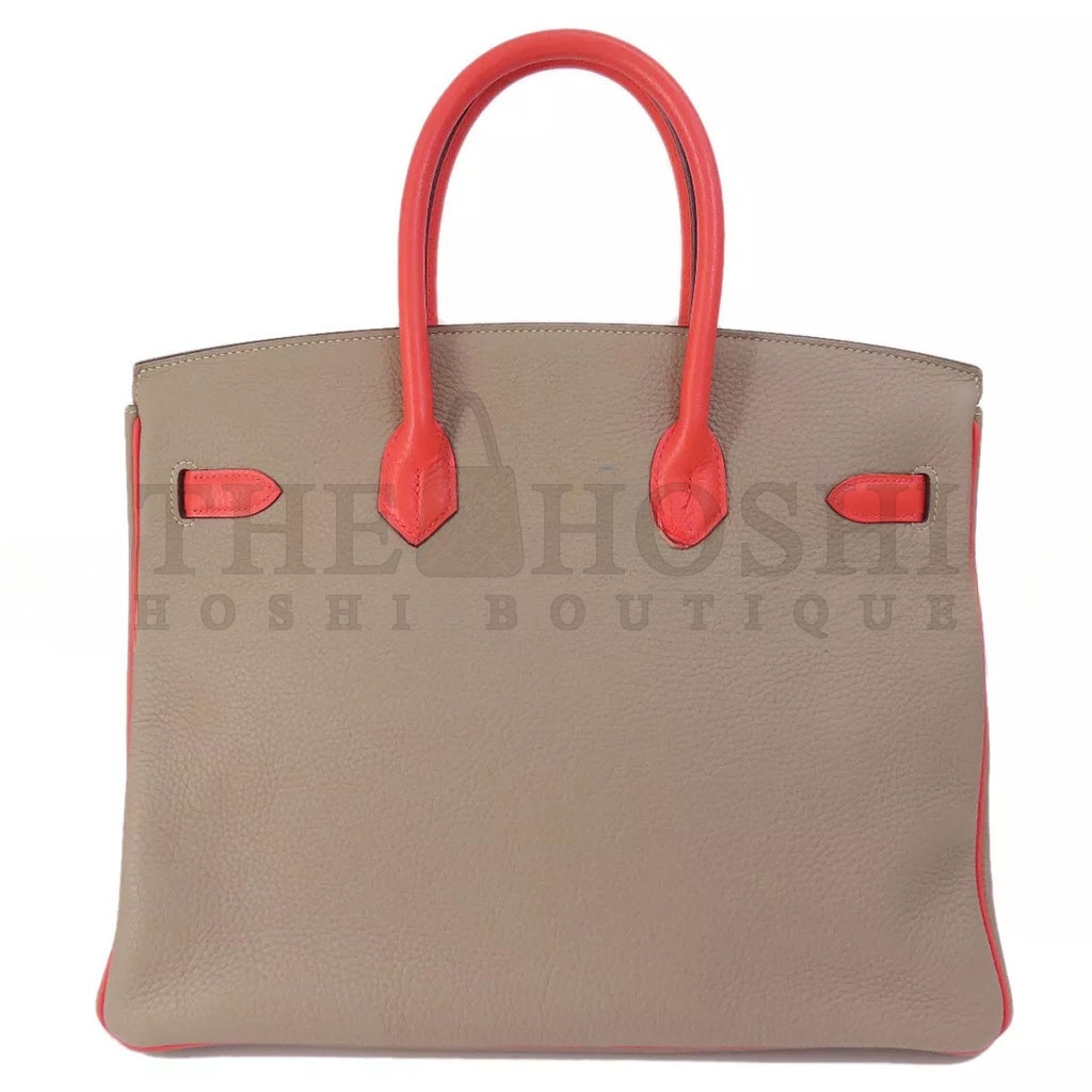 H**me5 BIRKIN 30 EPSOM PEWTER GREY LIPSTICK PINK GOLD BUCKLE H028369CK42 (30*23*15cm) Master Quality
